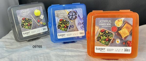 BAGER LONCHERA TRANSP PLAST C/DIVISION