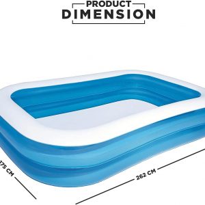 BESTWAY PISCINA INFLABLE RECTANGULAR 262X175X51CM