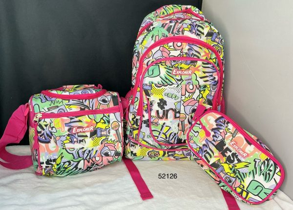 EXPL SET P/H MOCHILA16" C/LONCHERA+ESTUCHE