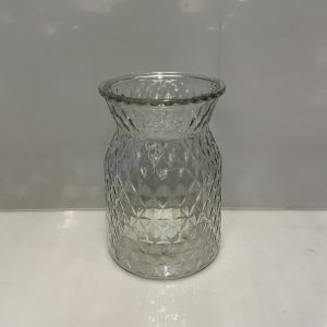 FLORERO DE CRISTAL BROCADO 14.3x20CM