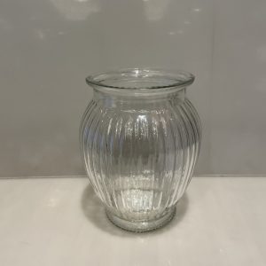 FLORERO DE CRISTAL BROCADO 15.1CMX18.5CM