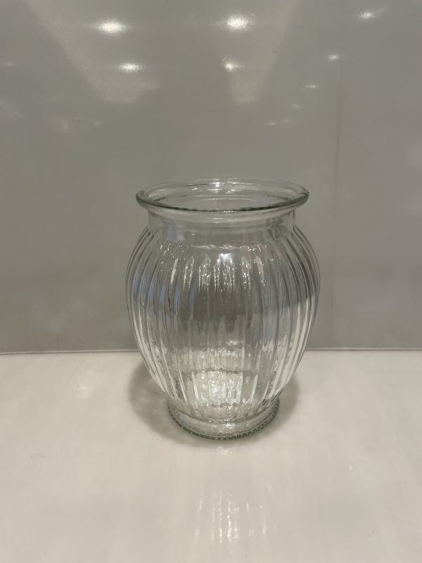FLORERO DE CRISTAL BROCADO 15.1CMX18.5CM
