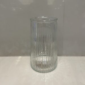 FLORERO DE CRISTAL BROCADO 12.8CMX22CM