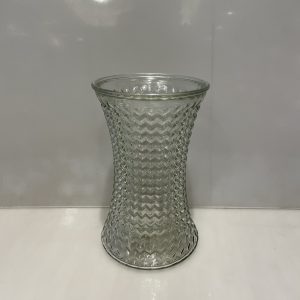 FLORERO DE CRISTAL BROCADO 12.5CMX20CM