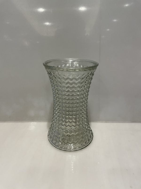 FLORERO DE CRISTAL BROCADO 12.5CMX20CM