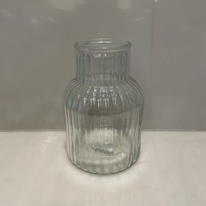 FLORERO DE CRISTAL BROCADO 13.8CMX20CM