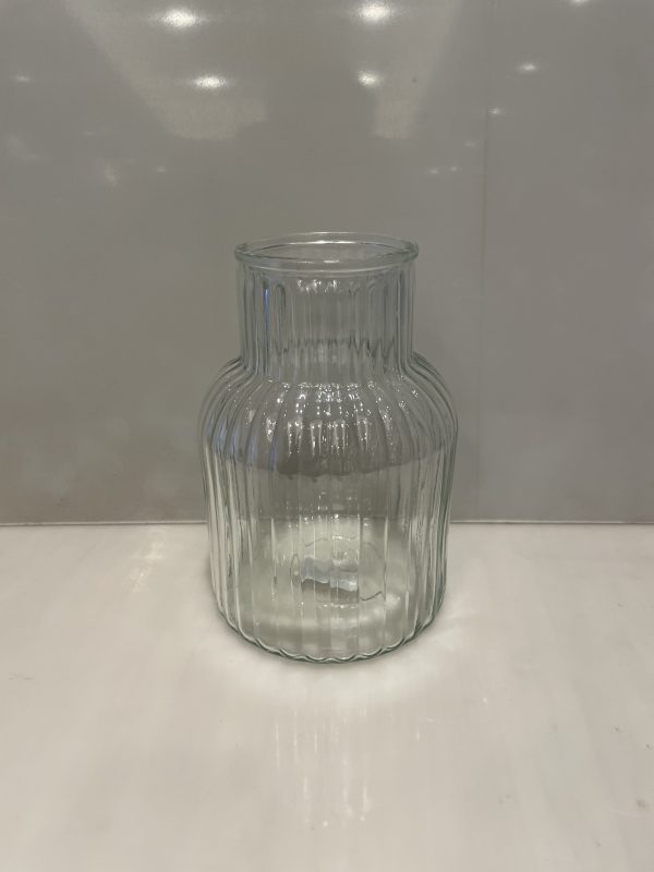 FLORERO DE CRISTAL BROCADO 13.8CMX20CM