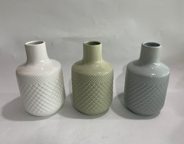 FLORERO DE CERAMICA 14.5X14.5X25CM