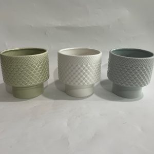 FLORERO DE CERAMICA 15X15X15CM