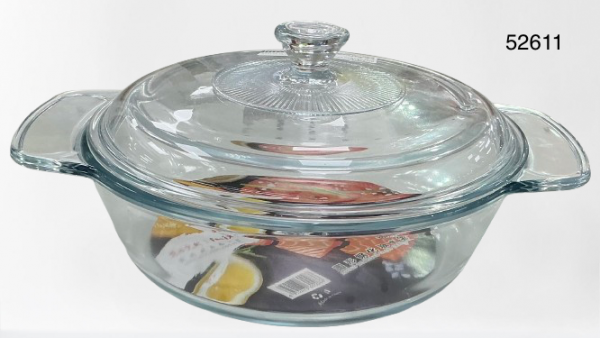 PYREX REDONDO CRISTAL C/TAPA 23.5X13CM
