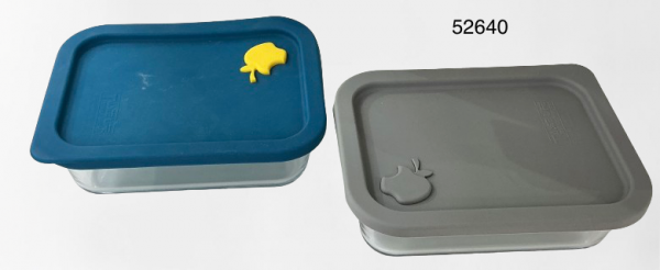 ENVASE CRISTAL C/TAPA SILICON 20X15X6.5CM