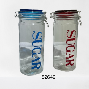ENVASE CRISTAL C/TAPA+DISENO 10X10X25.2CM