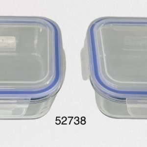 ENVASE CRISTAL RECT C/TAPA 1040ML 19X15X6CM