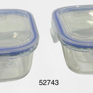 ENVASE CRISTAL CUADR C/TAPA 1230ML 18X18X7CM