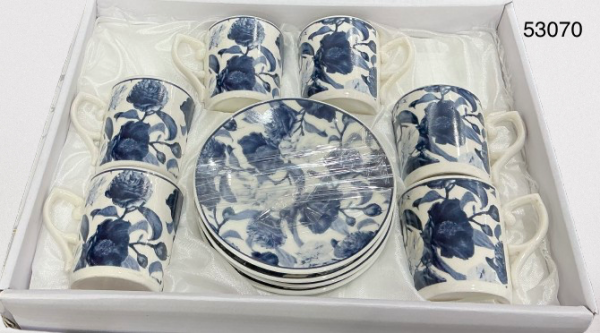 SET TAZA C/PLATILLO DISEÑO 5.4X6CM 12/1