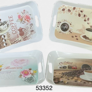 BANDEJA DE MELAMINA RECTANGULAR C/DISEÑO 13CM