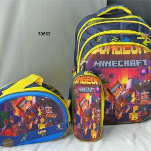 SET MOCHILA 40CM+LONCHERA+ESTUCHE C/DISENO