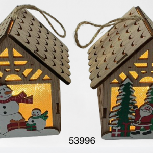 CASITA C/LUZ ADORNO DE NAVIDAD 8X7.5X6.5CM