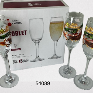 COPA P/CHAMPAGNE C/DIS NAVIDAD 5X22.5CM