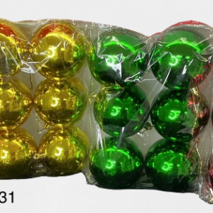 SET BOLAS NAVIDAD FUNDA 6/1 8CM