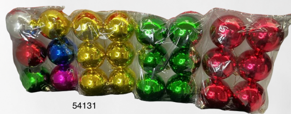 SET BOLAS NAVIDAD FUNDA 6/1 8CM