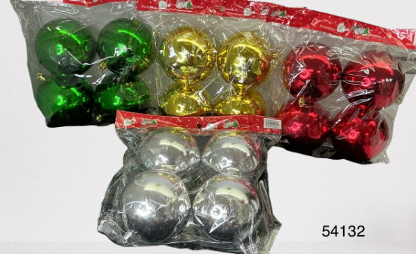 SET BOLAS NAVIDAD FUNDA 4/1 10CM