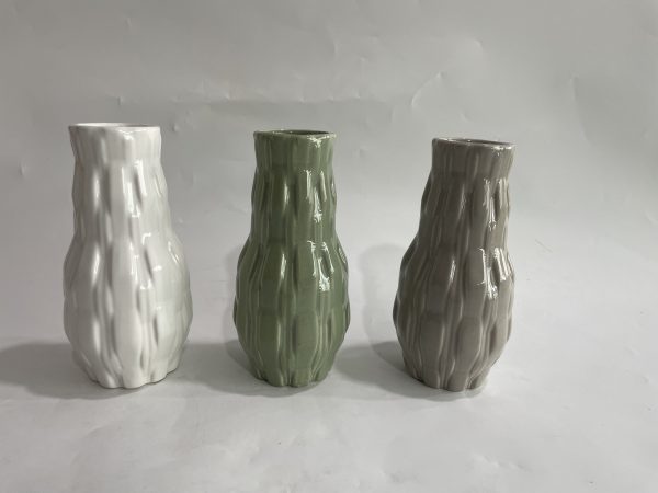 FLORERO DE CERAMICA 9.5X9.5X20CM
