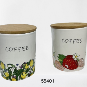 FRASCO CERAMICA C/DISEÑO+TAPA 10X10X12CM