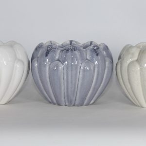 FLORERO DE PORCELANA 14.5X14.5X11 B/C/G