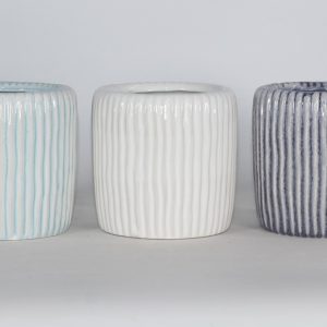 FLORERO DE PORCELANA 11.5X11.5X11.5CM