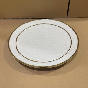 ADORNO PLATON PORCELANA RED BROCADO 27X27X3.5CM
