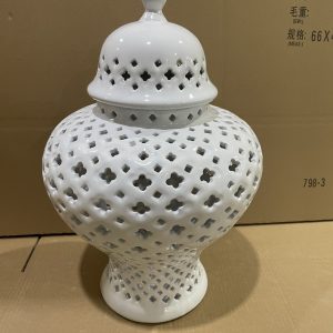 FLORERO C/TAPA DE PORCELANA 32X32X48CM