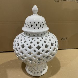 FLORERO C/TAPA DE PORCELANA 24X24X37CM