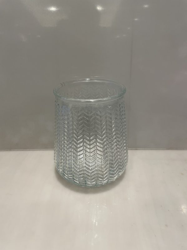 FLORERO DE CRISTAL BROCADO 16X19.2CM