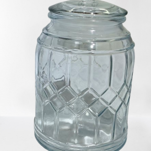 FRASCO CRISTAL BROCADO C/TAPA 13.6X21.5CM