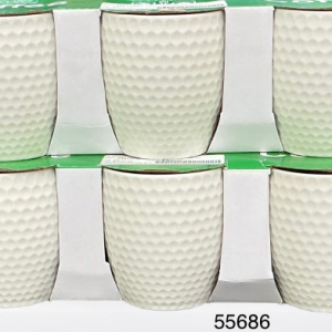 SET POZUELO BROCADO BLANCO 3/1 7.2X7.8CM