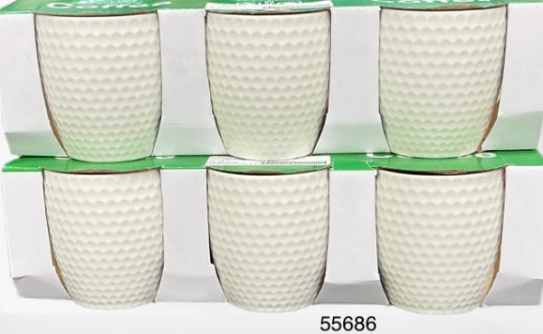 SET POZUELO BROCADO BLANCO 3/1 7.2X7.8CM