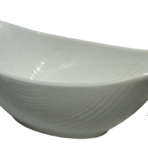FUENTE OVALADA BLANCA 28X15X7CM