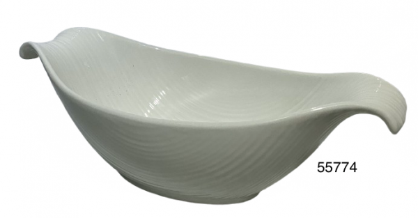 FUENTE OVALADA BLANCA 28X15X7CM