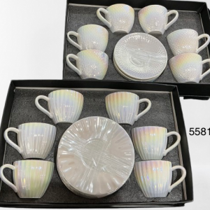 SET TAZA C/PLATILLO PERLA 12/1 CAJA