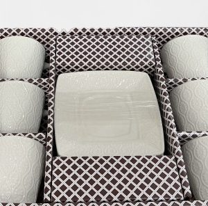 SET TAZA C/PLATILLO BROCADA 12/1 CAJA
