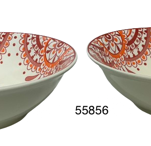 FUENTE DE PORCELANA DIS ROJO 18X5.5CM