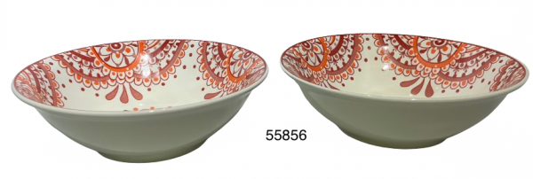 FUENTE DE PORCELANA DIS ROJO 18X5.5CM