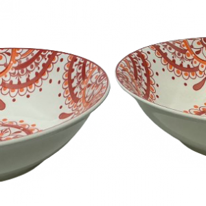 FUENTE DE PORCELANA DIS ROJO 21X6CM