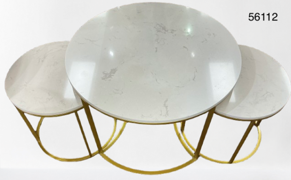 SET MESA DECORATIVA MARMOL 3/1 45/72CM