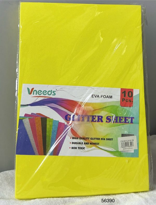 VNEEDS SET PAPEL EVA AMARILLO 20X30CM 10/1