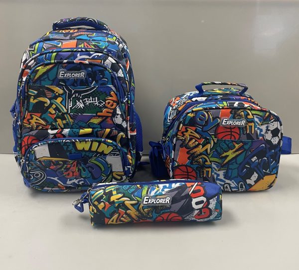 EXPL SET P/V MOCHILA 14" C/LONCHERA+ESTUCHE
