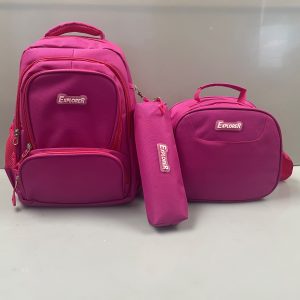 EXPL SET MOCHILA 14" C/LONCHERA+ESTUCHE COL SOLIDO