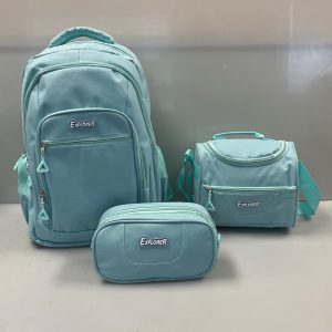 EXPL SET MOCHILA 18" C/LONCHERA+ESTUCHE COL SOLIDO