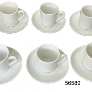 TAZA C/PLATILLO BLANCA 6X6CM
